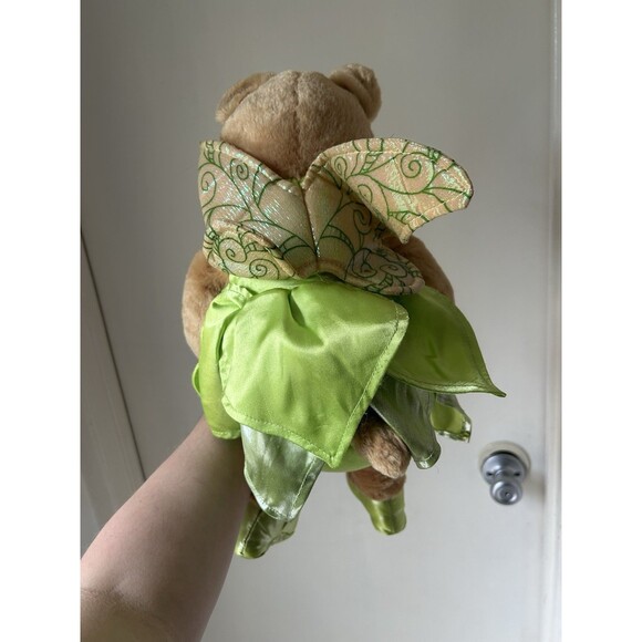 Toys R Us Disney Teddy Bear Tinkerbell Peter Pan 2008 Fairy Wing Green Dress - Picture 2 of 6